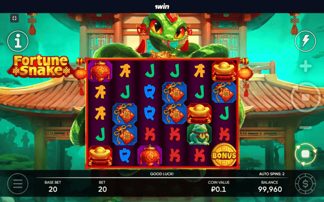 Primeira rodada do Fortune Snake